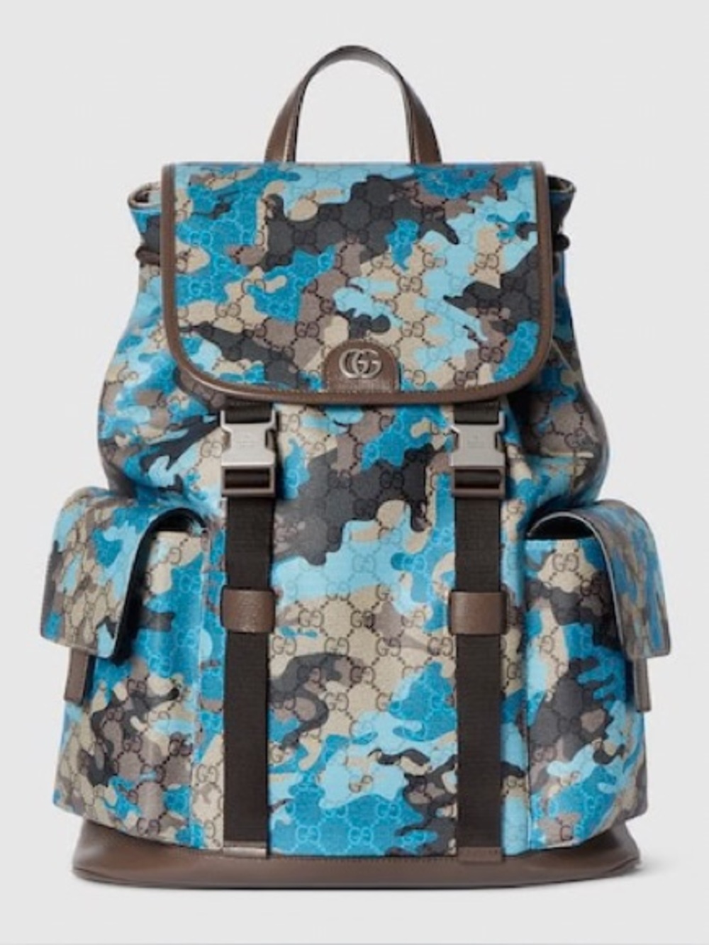✨NEW✨GUCCI Large Blue/Brown Camo Backpack